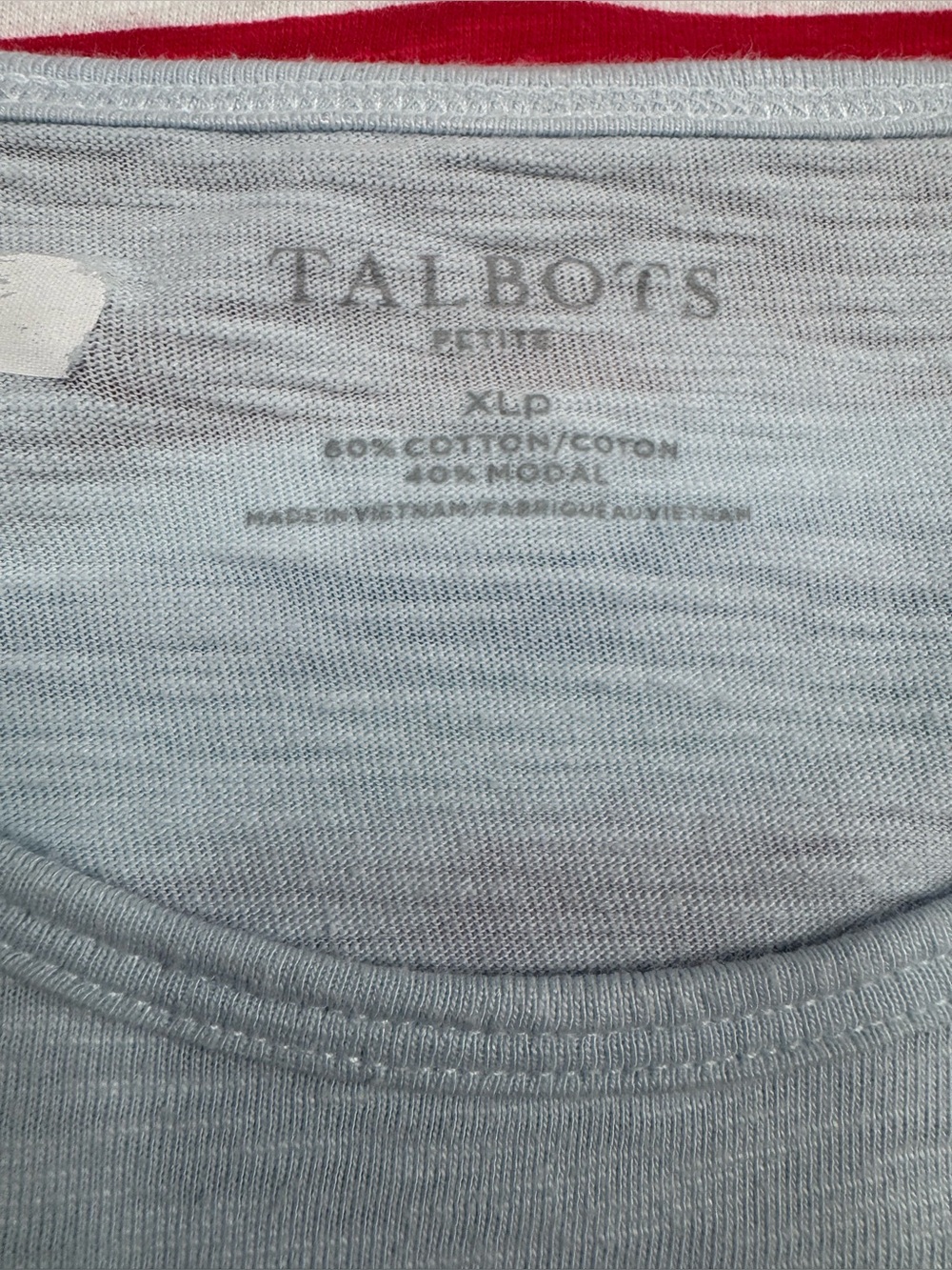 Talbots Pair of 2 Short Sleeve Tee Shirts Womens XL Petite - Picture 3 of 11